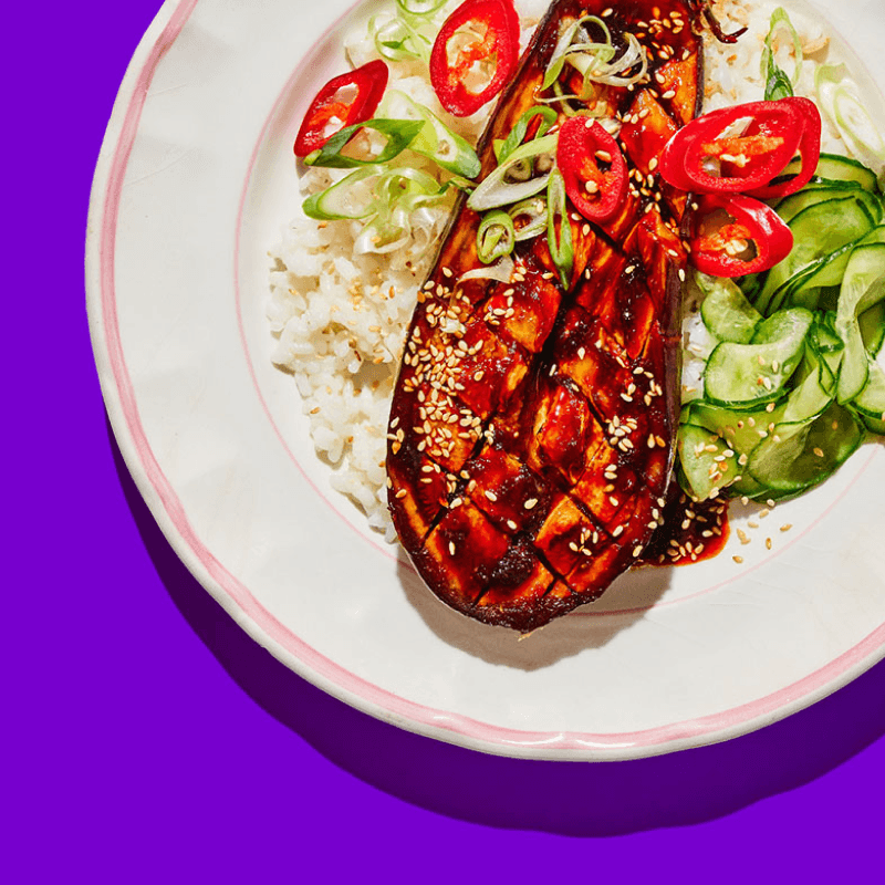 Lekkere aubergine Teriyaki
